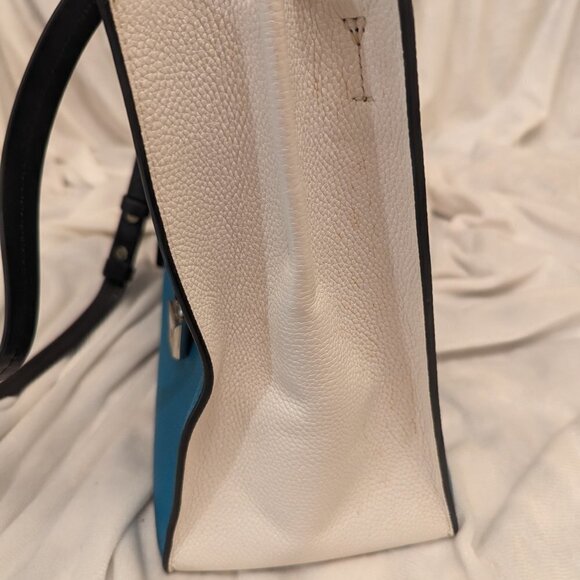 Michael Kors Mercer Bag - Teal, Black, & White - Picture 5 of 13